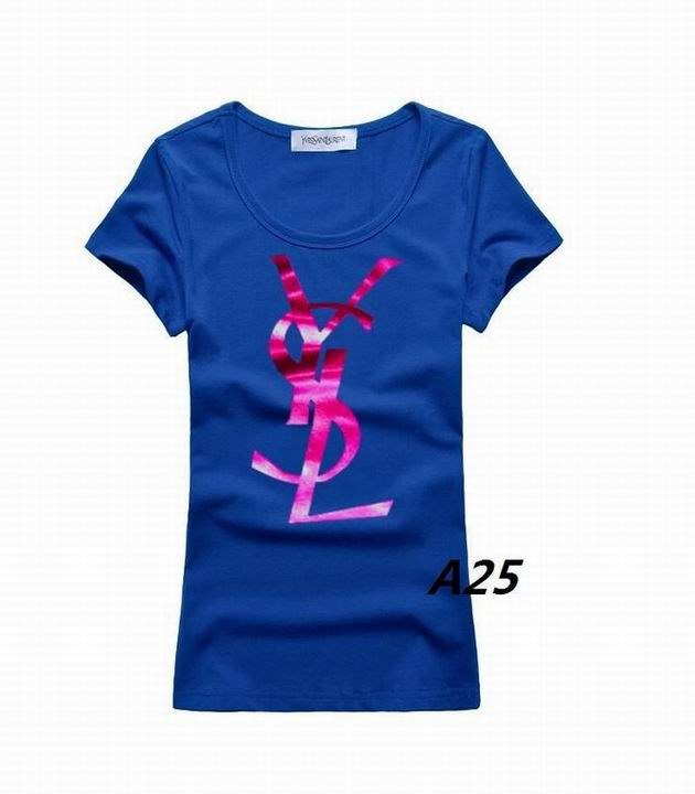 YSL short round collar T woman S-XL-191